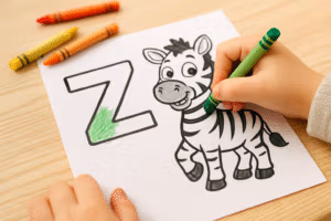 Letters T to Z Coloring Pages