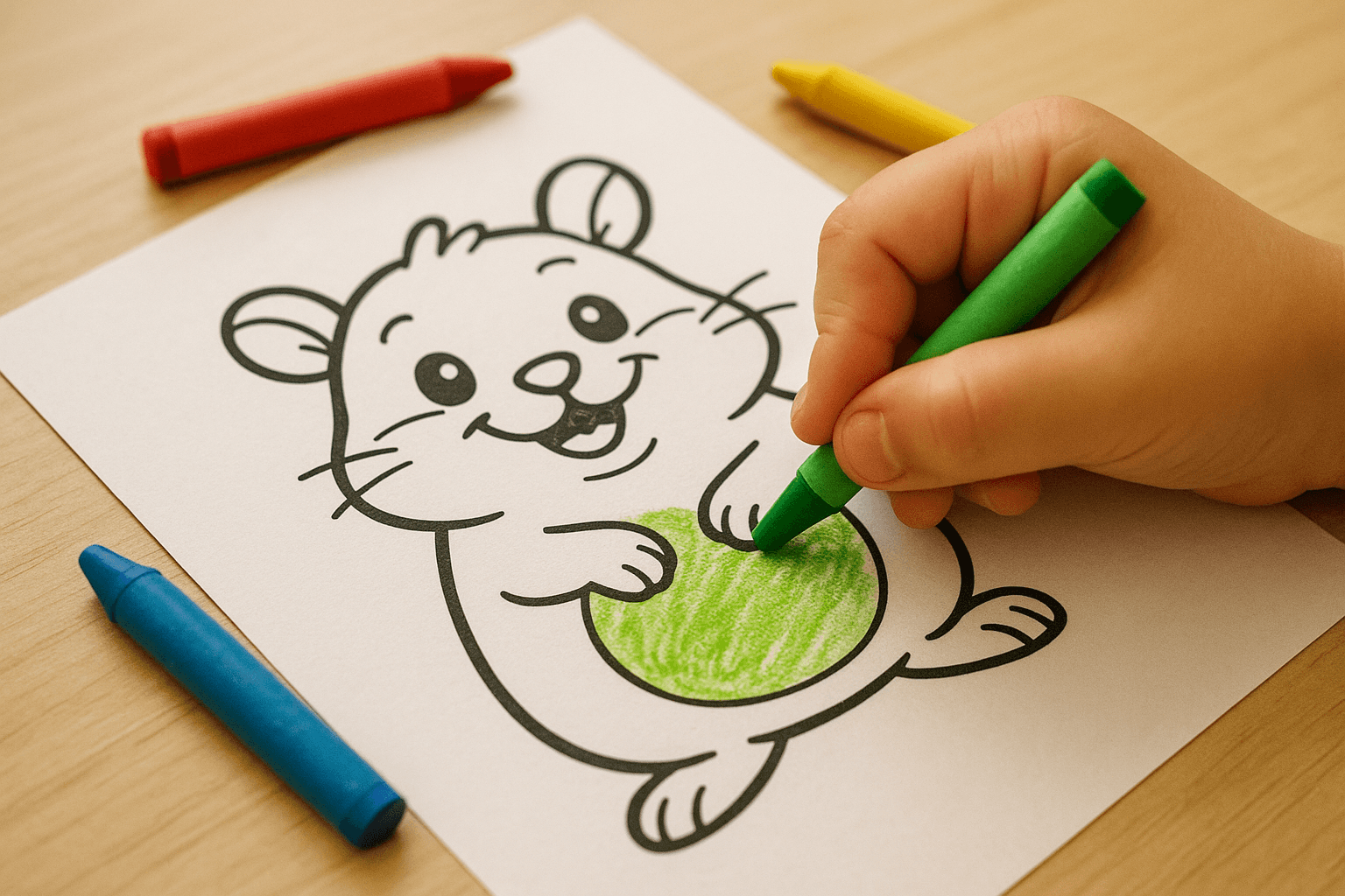 Printable Hamsters Coloring Pages