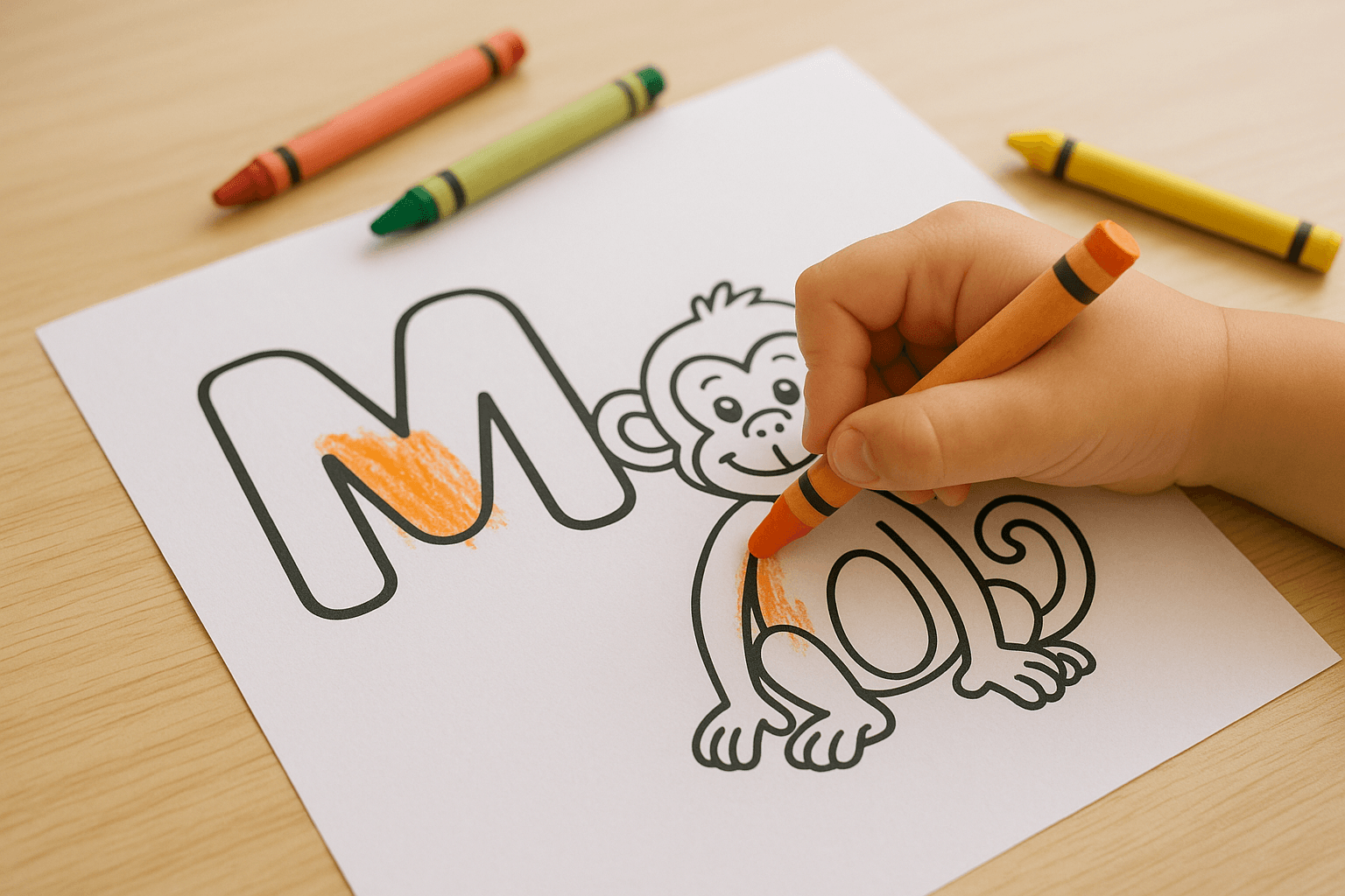 Letter ‘M’ Coloring Pages