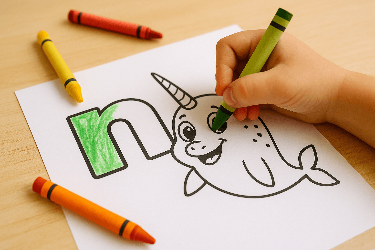 Letter ‘N’ Coloring Pages