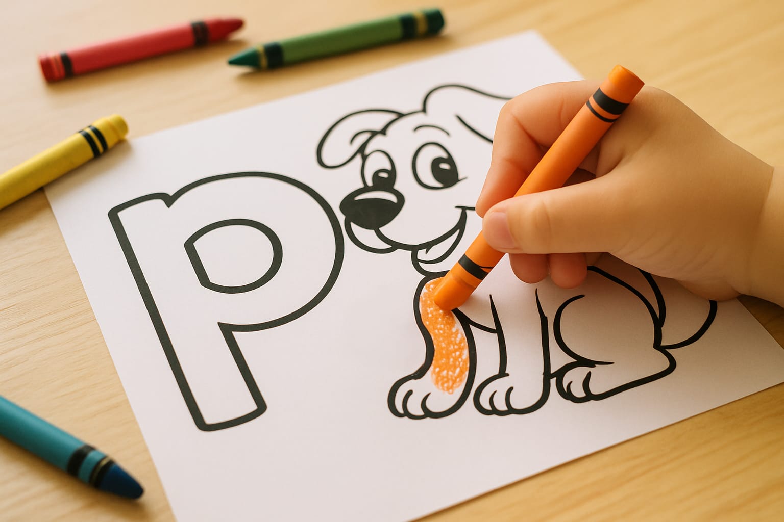 Letter ‘P’ Coloring Pages