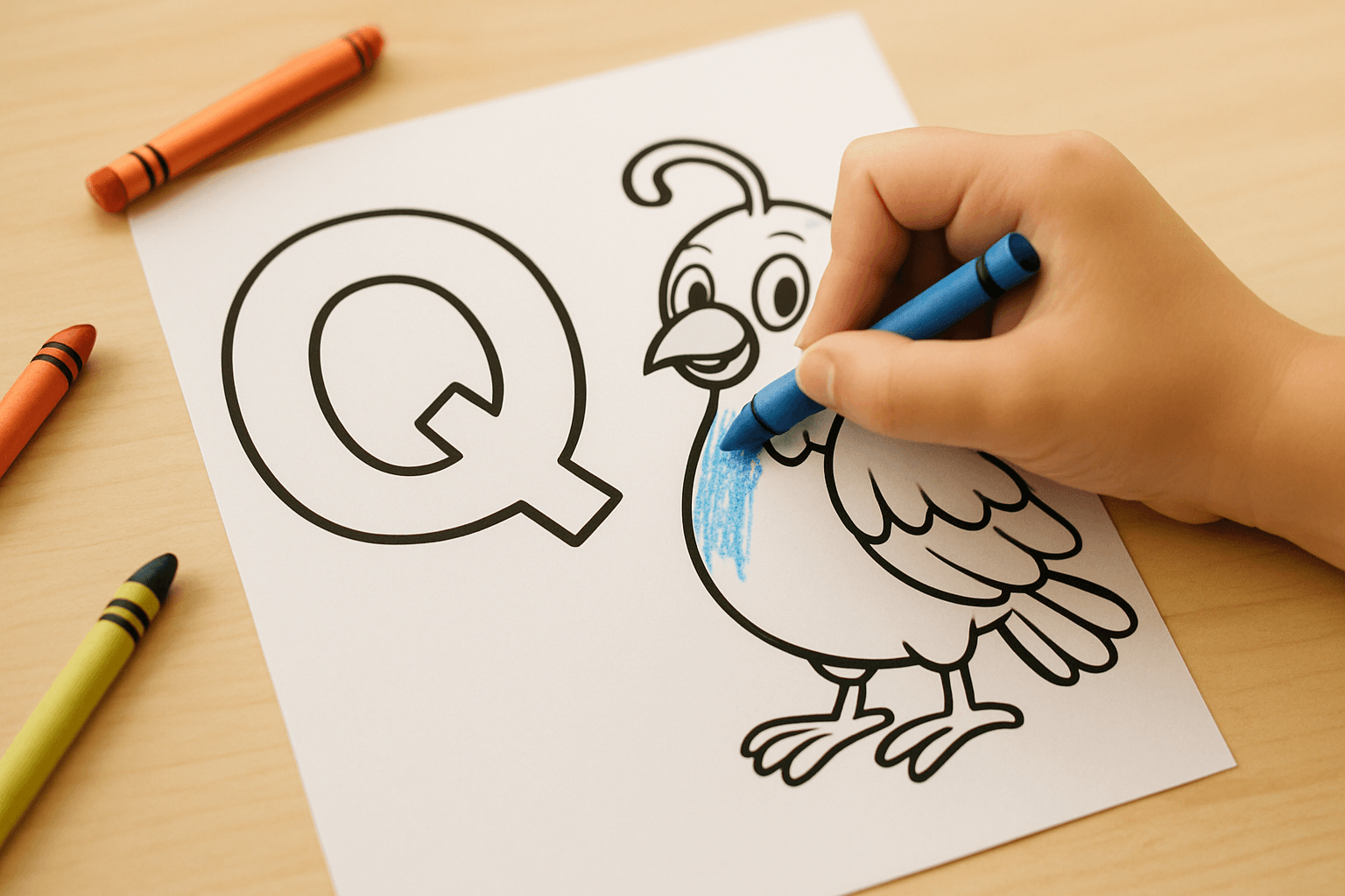 Letter ‘Q’ Coloring Pages Bundle for Kids