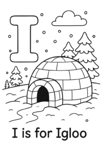A cozy igloo in a snowy landscape