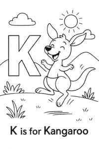 A joyous kangaroo bouncing in the wild.