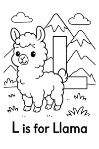 An adorable, fluffy llama in a mountainous landscape.