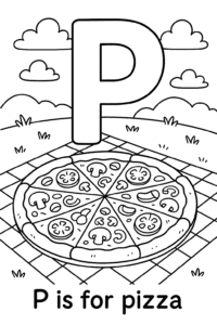 A big, cheesy pizza with colorful toppings like tomatoes, mushrooms, and peppers, sliced and ready to share on a picnic blanket.