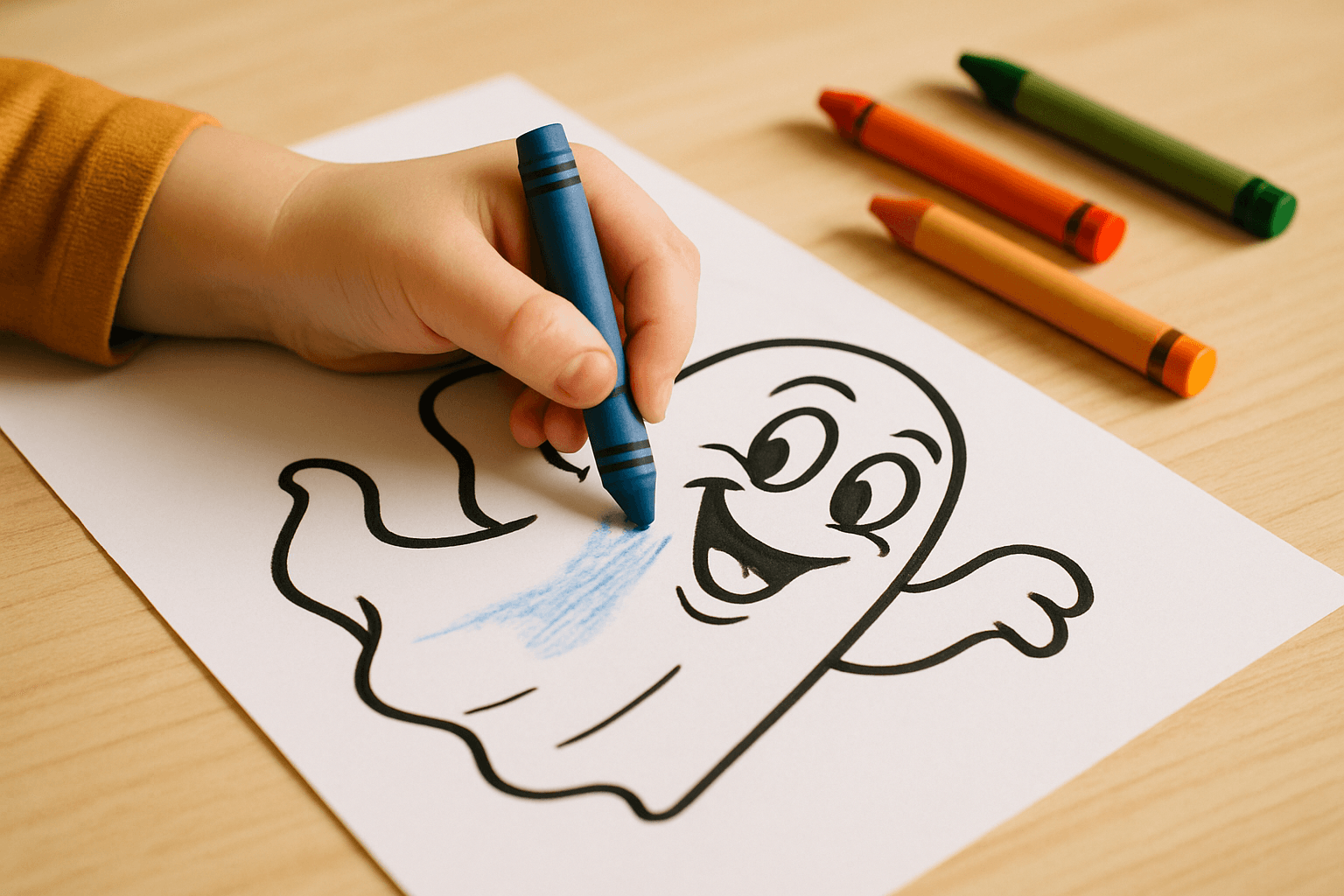 Friendly Ghosts Halloween Coloring Pages