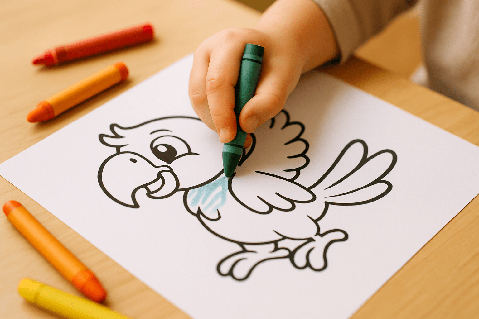 Parrot Coloring Sheets: PDF Downloadable Bundle