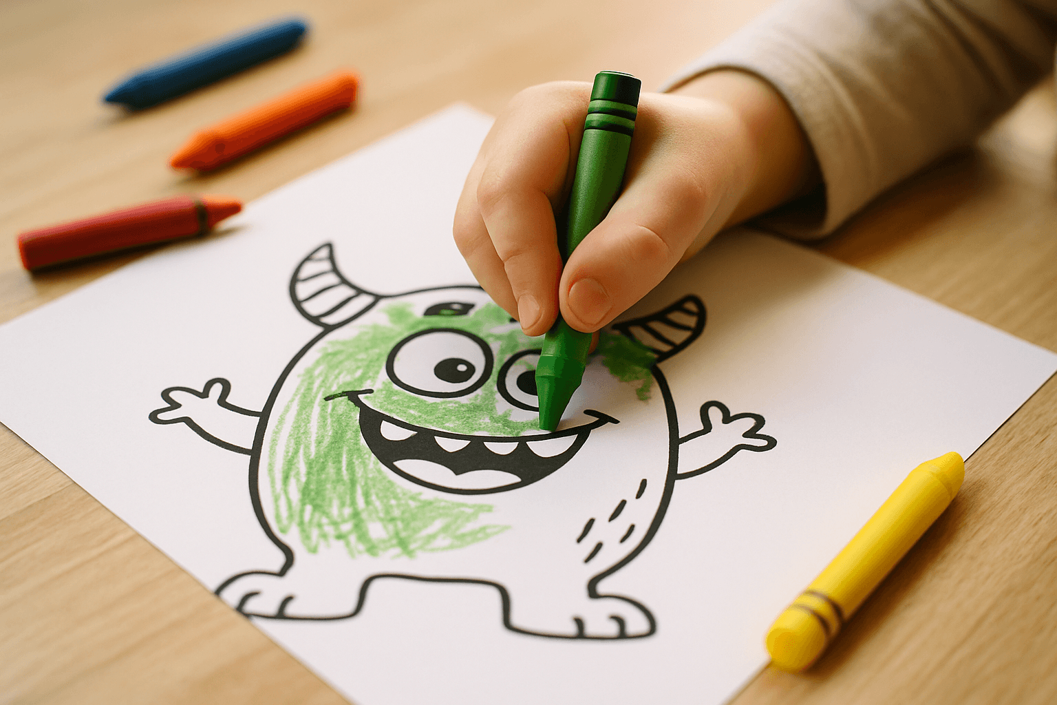 Friendly Monster Coloring Pages for Halloween