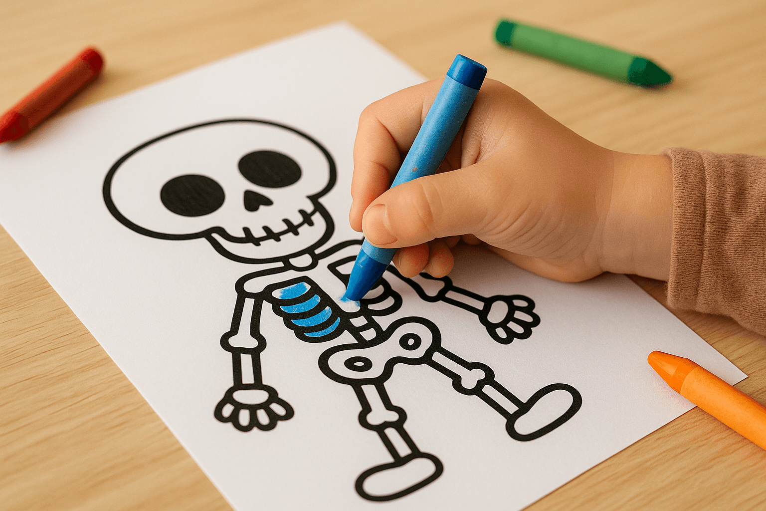 Skeleton Coloring Pages for Halloween