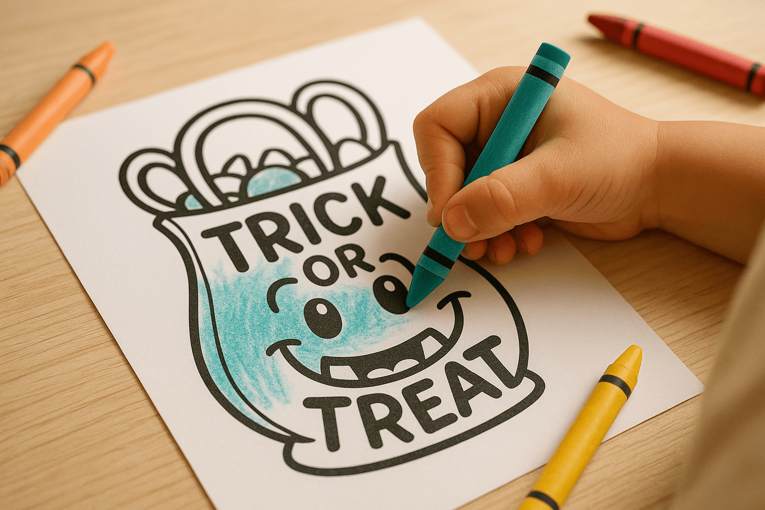 Trick-or-Treat Fun! Halloween Coloring Pages