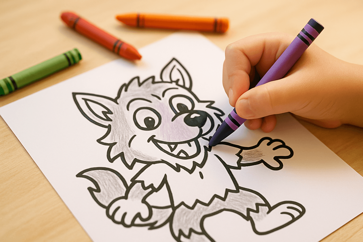 Werewolf Coloring Pages for Halloween Fun