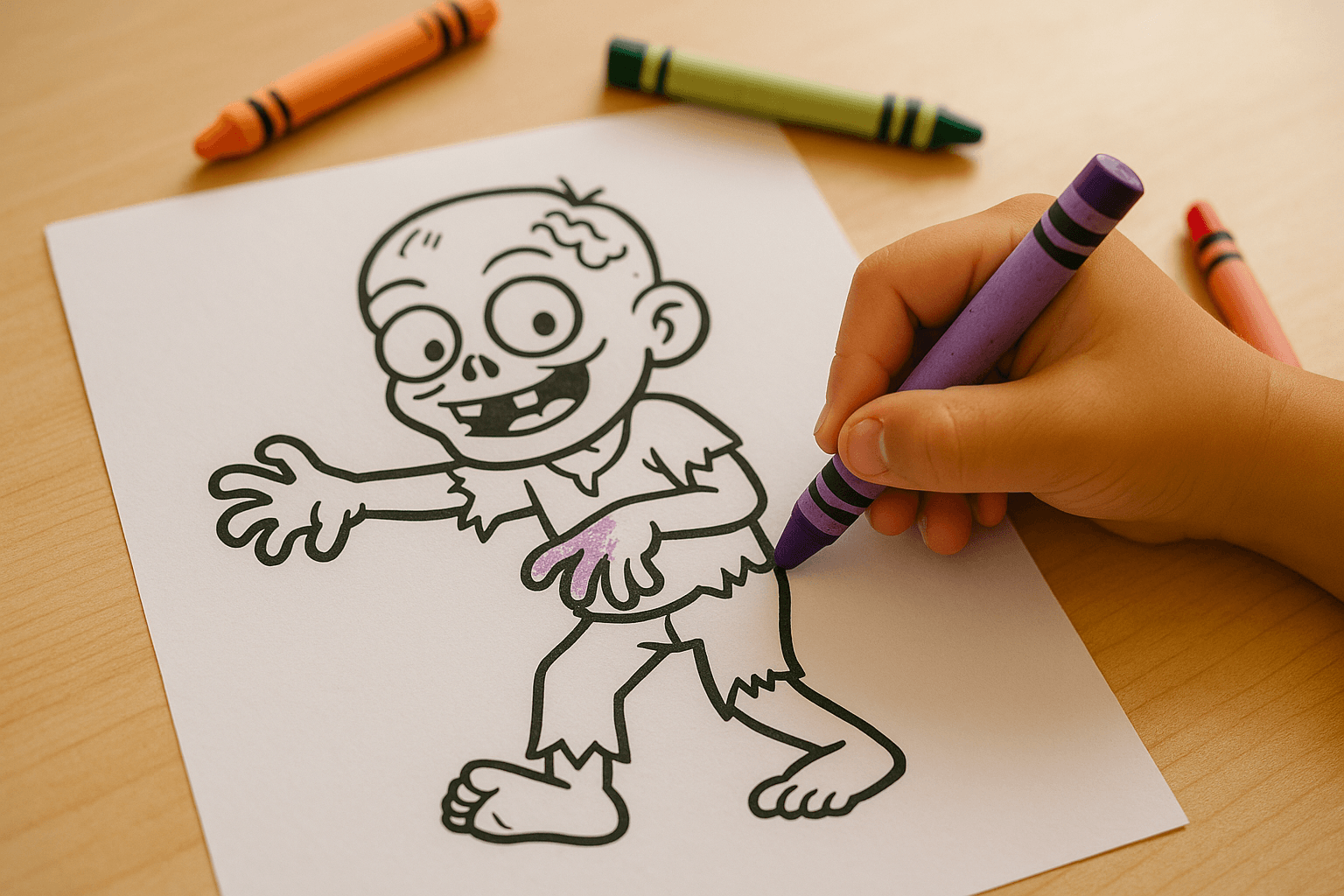Zombie Coloring Pages Bundle for Halloween