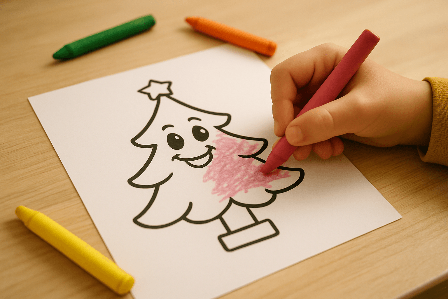 Christmas Tree Festive Coloring Pages