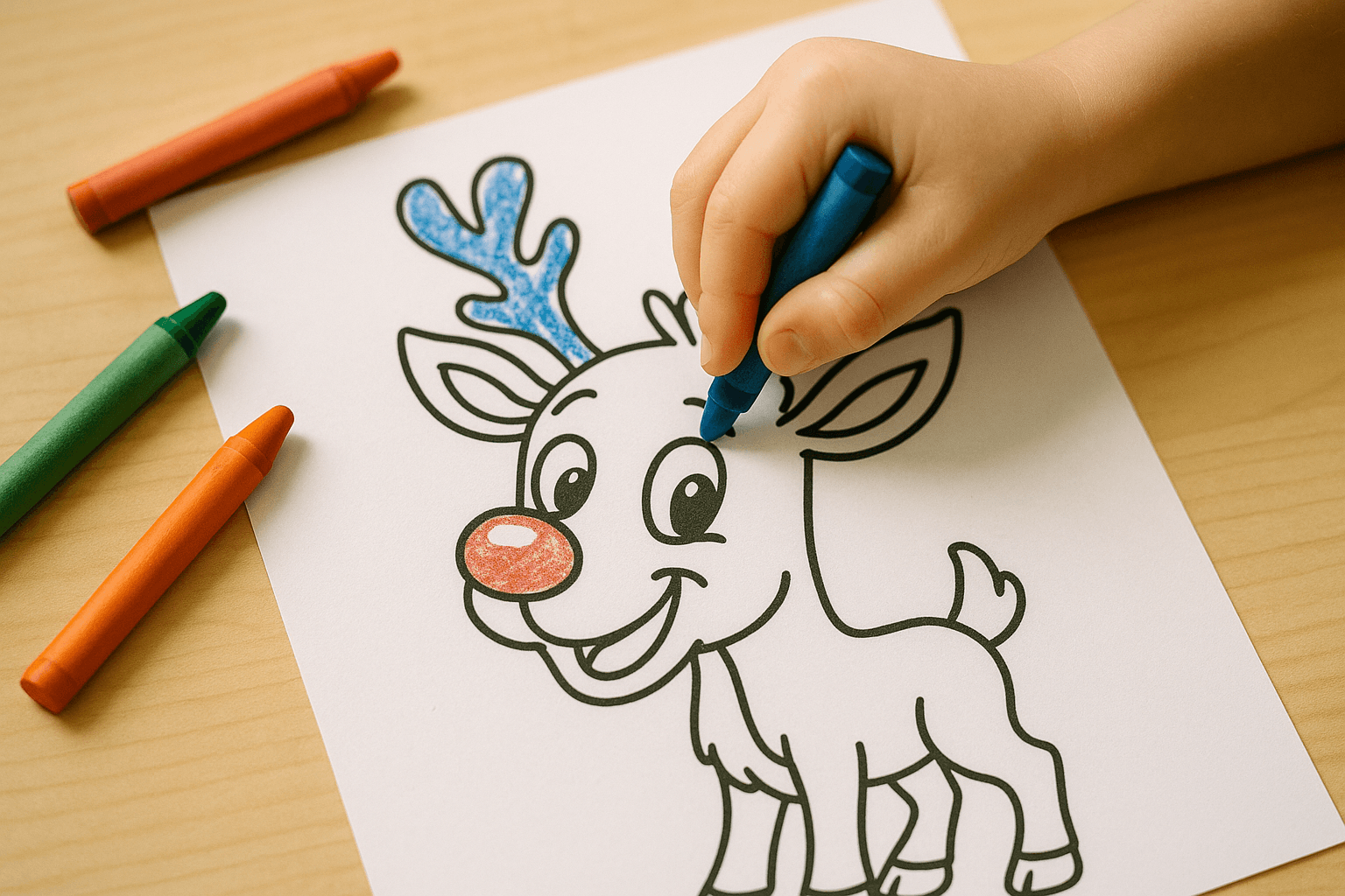 Rudolph The Red Nosed Reindeer Christmas Coloring Pages Bundle