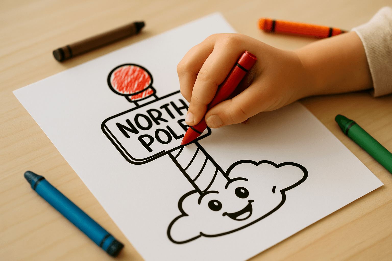 North Pole Christmas Coloring Pages for Kids & Families