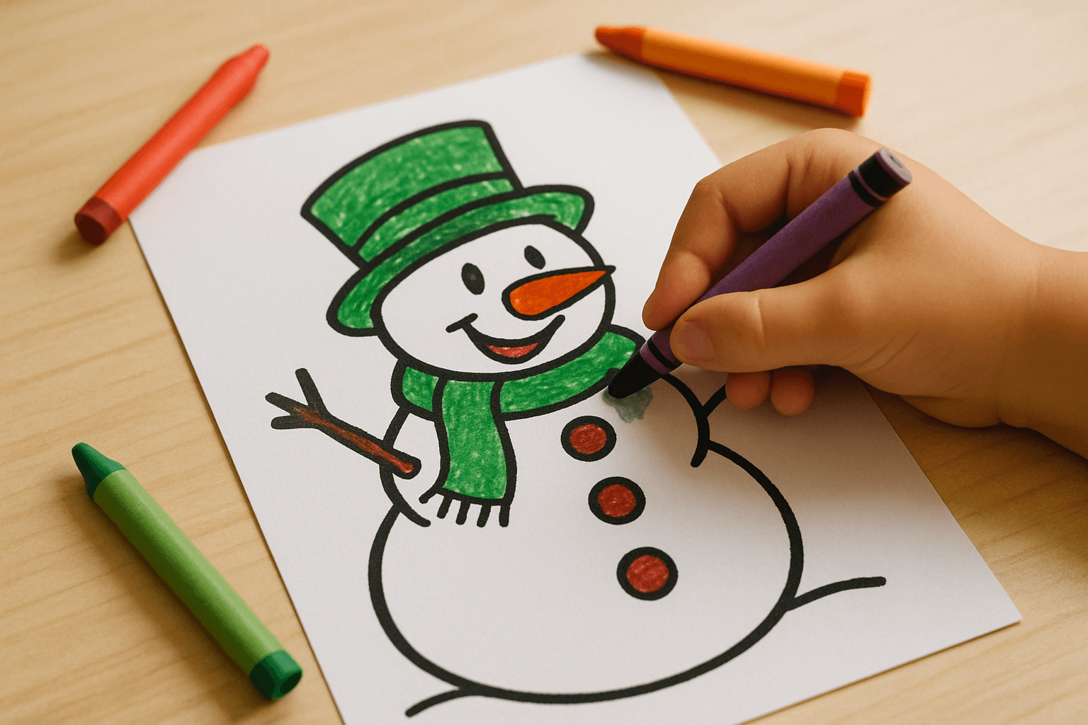 Snowman Christmas Coloring Pages for Kids and Families