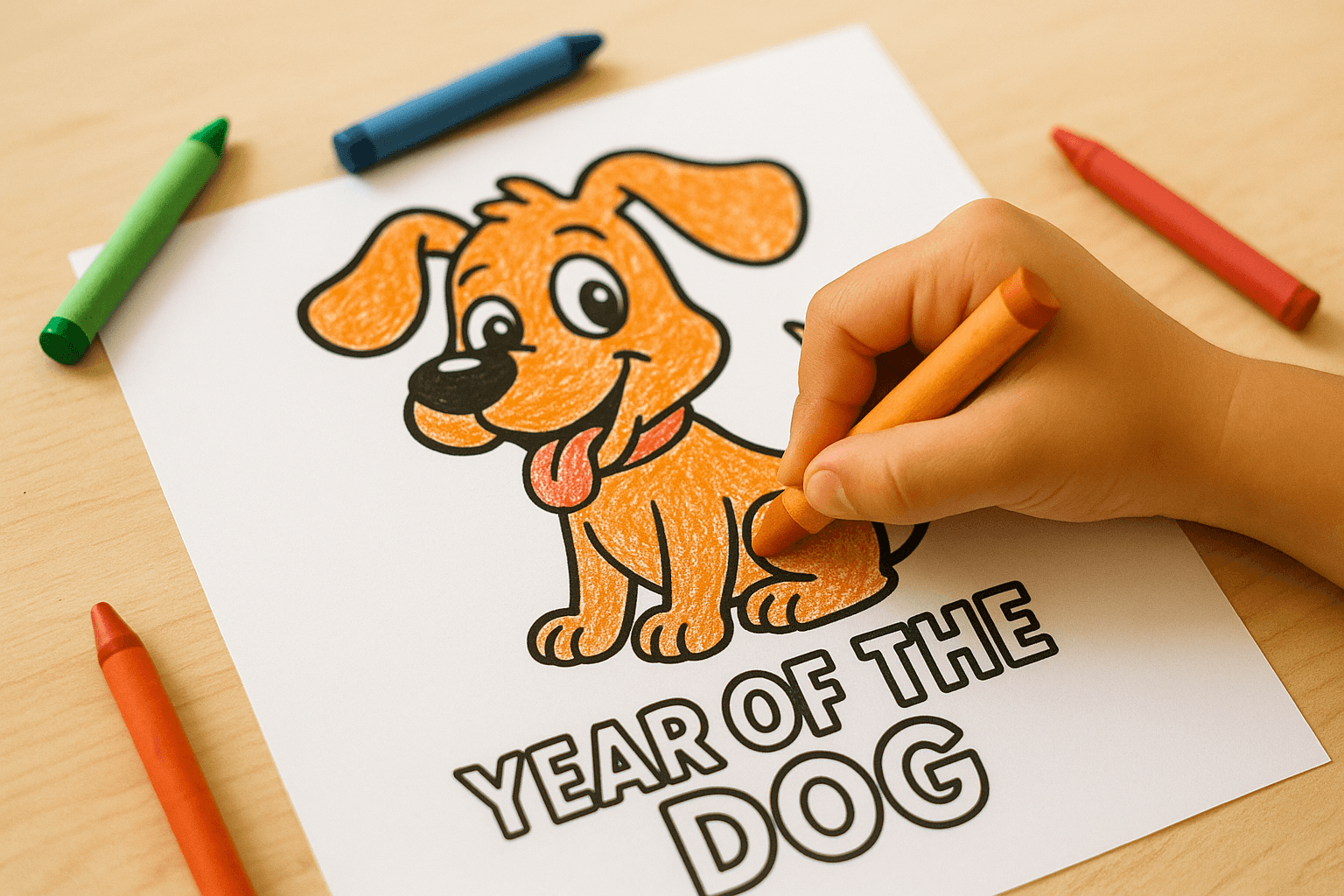Year Of The Dog Coloring Pages for Kids