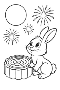 Dream with our rabbit under the full moon, snacking on mooncake and watching fireworks sparkle.