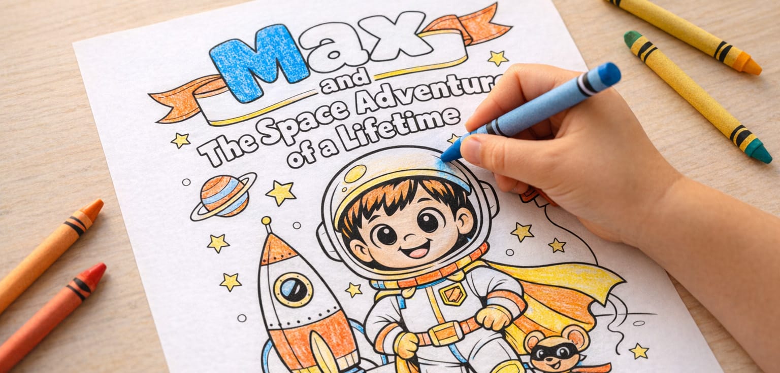 Personalized Coloring In Storybook Cover